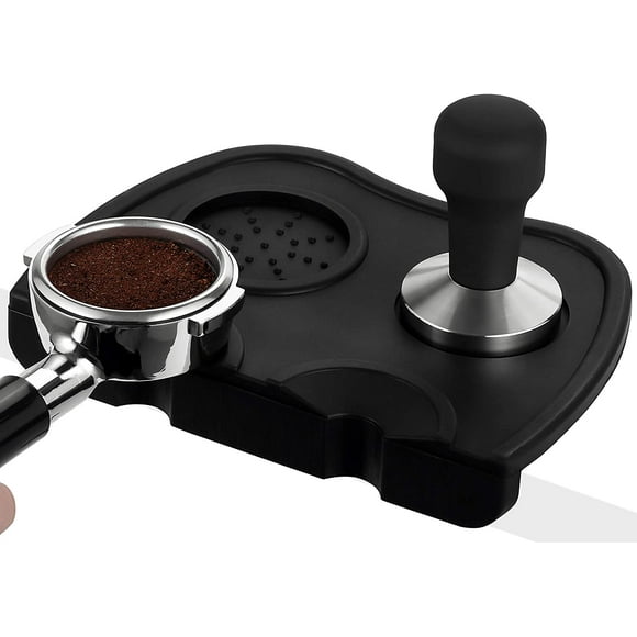 Brown Heayzoki Coffee Silicone Mat,Coffee Grind Mat,Coffee Tamper Holder,Coffee Tamper Mat,Multi-Function Thicken Anti-Skid Wear Resistance Silicone Pad Mat,for The Edge of The Table 
